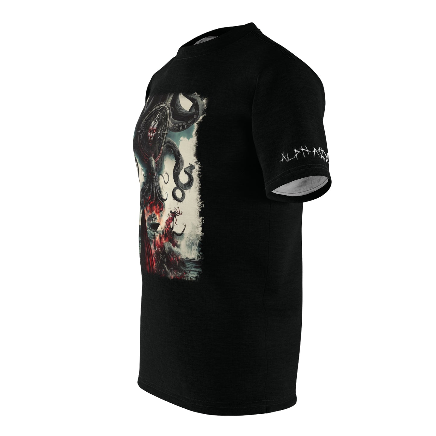 AlphaSix "The Abyss Awakens Dark" (Unisex Cut & Sew Tee)