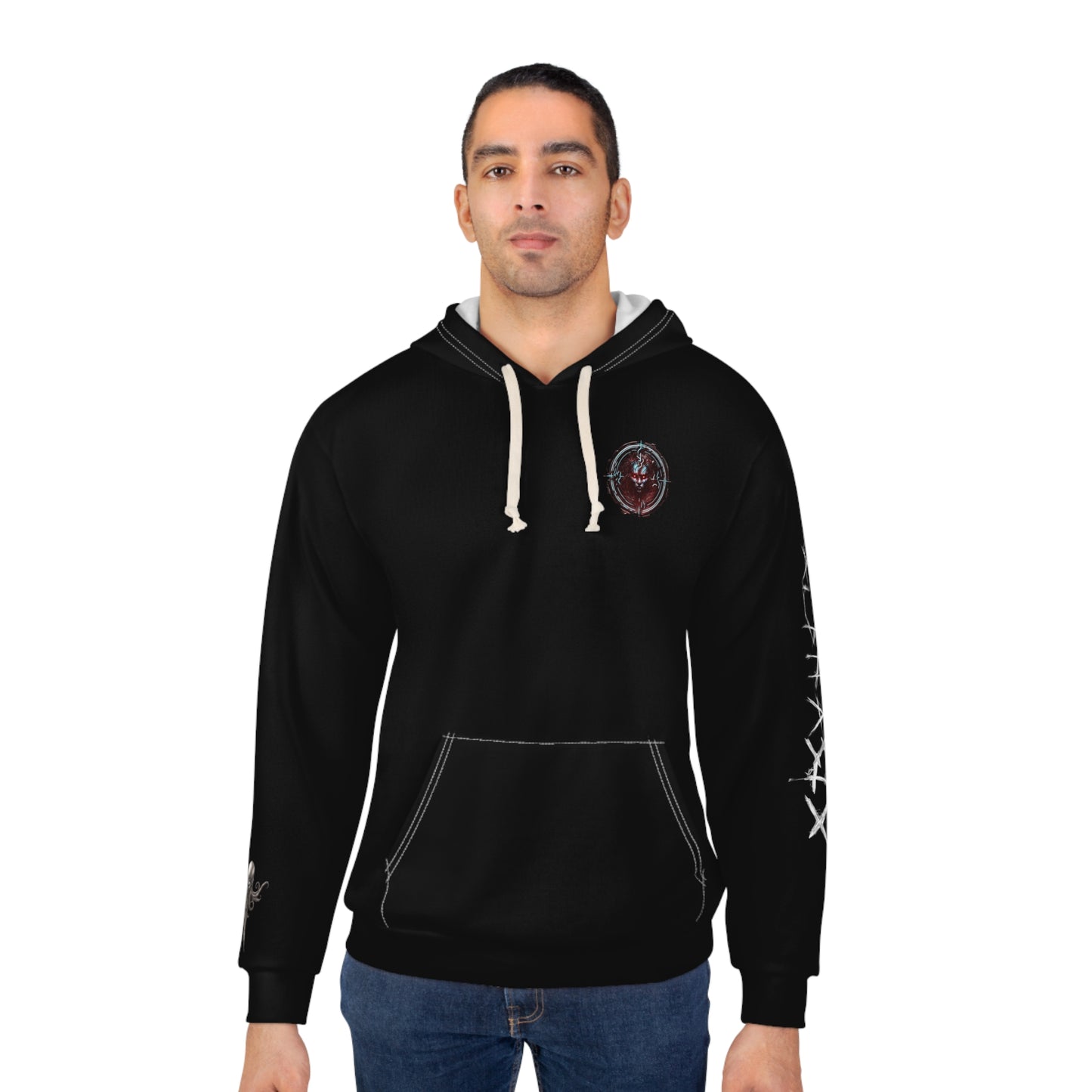 AlphaSix "The Abyss Awakens Black" (Unisex Pullover Hoodie)