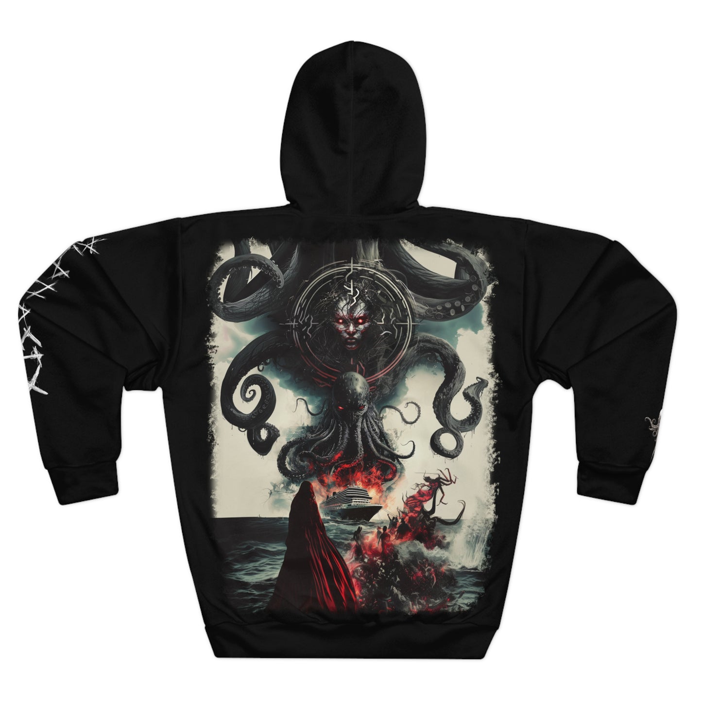 AlphaSix "The Abyss Awakens Black" (Unisex Pullover Hoodie)
