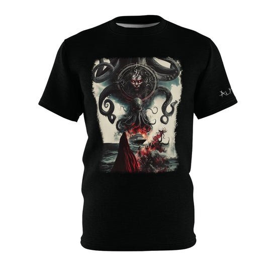 AlphaSix "The Abyss Awakens Dark" (Unisex Cut & Sew Tee)